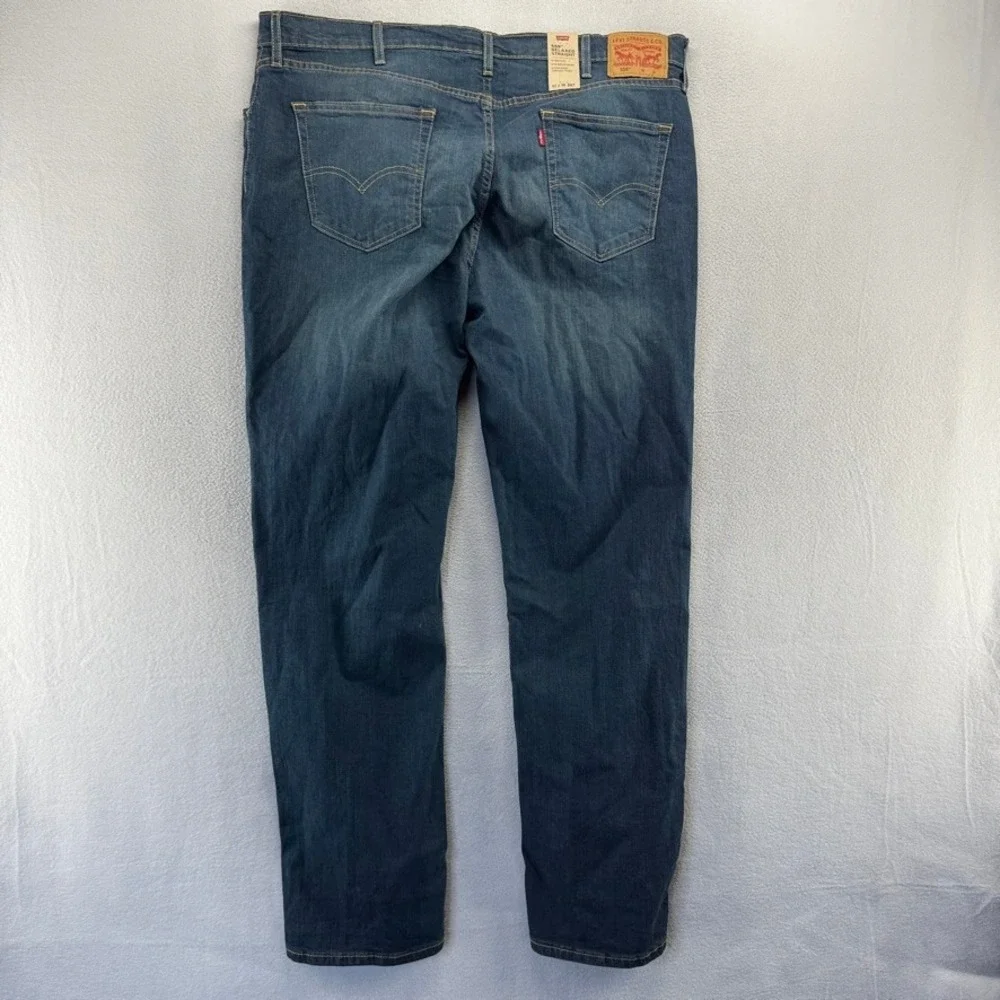 Levi Jeans Men 42x36 Blue 559 Relaxed Straight Big & Tall Stretch Denim Dark NEW